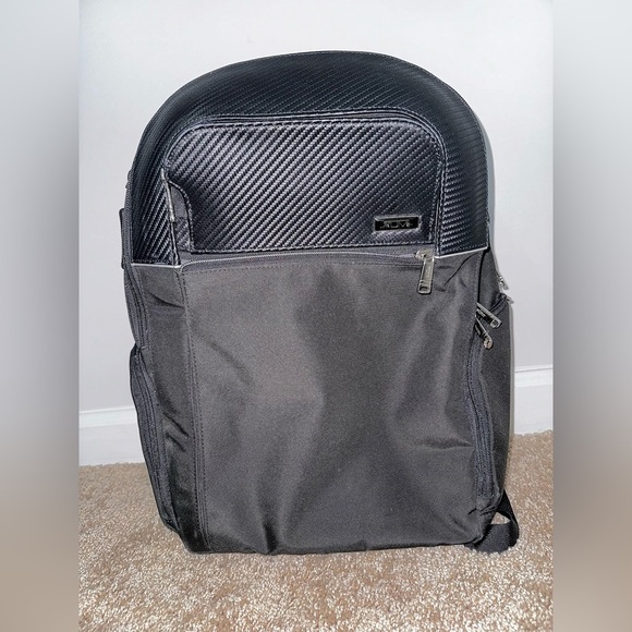 Tumi Other - Tumi 30380 Do Collet Backpack Carbon Coating Leather Black Bag Business REAL